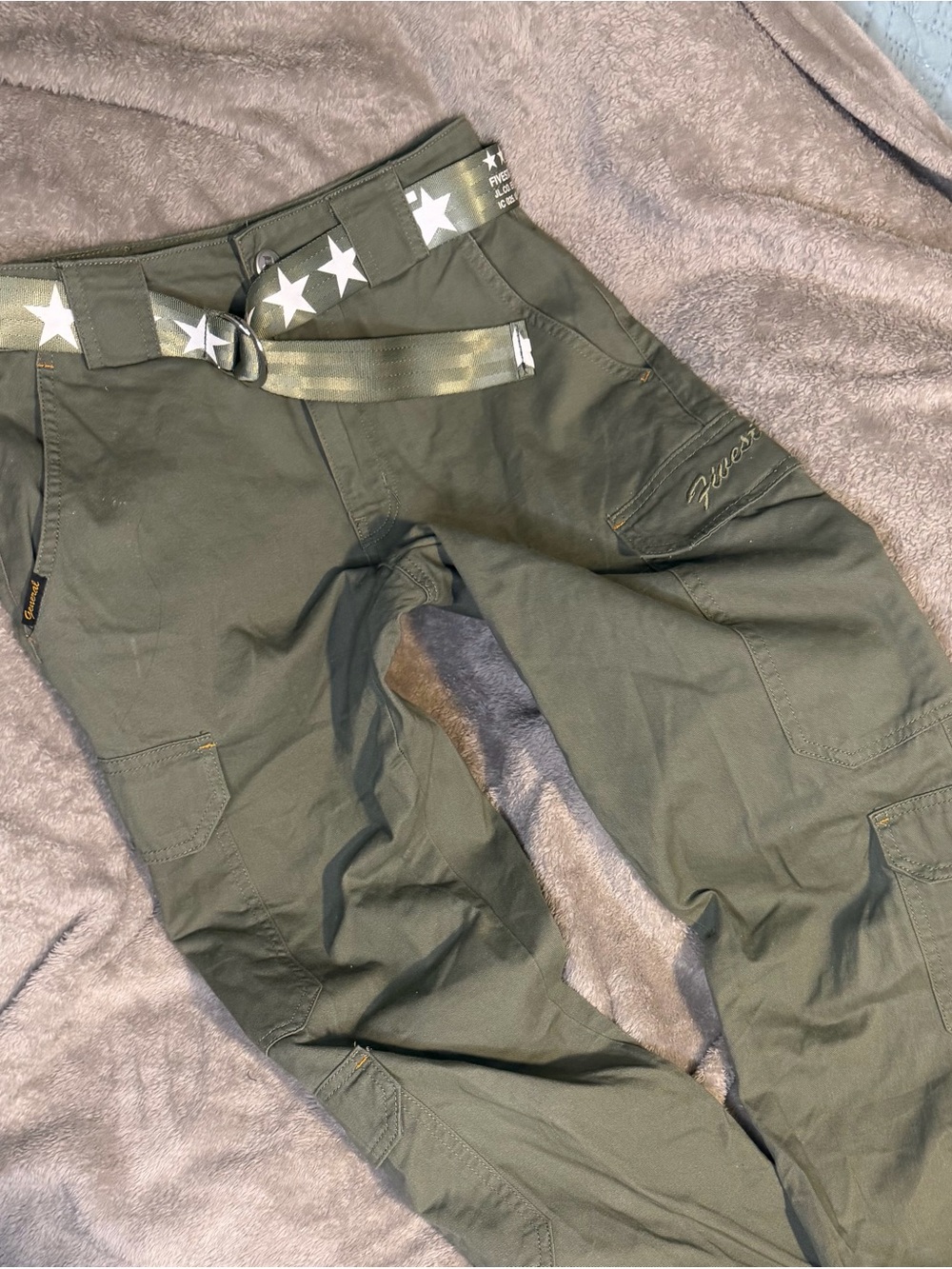Five Star Olive Green Women's Cargo Trousers - Picture 2 of 5